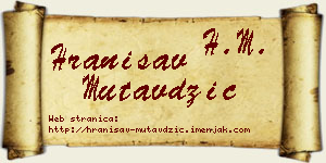 Hranisav Mutavdžić vizit kartica